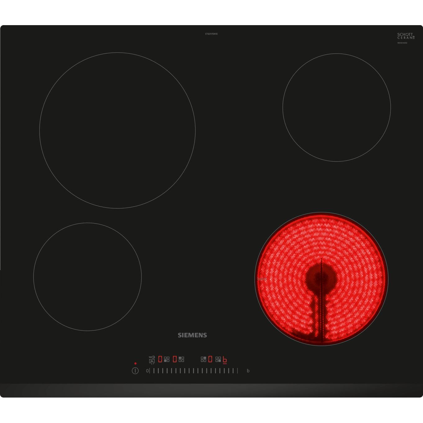 Keraaminen liesitaso Siemens iQ100 ET631FEN1E, 60cm, musta