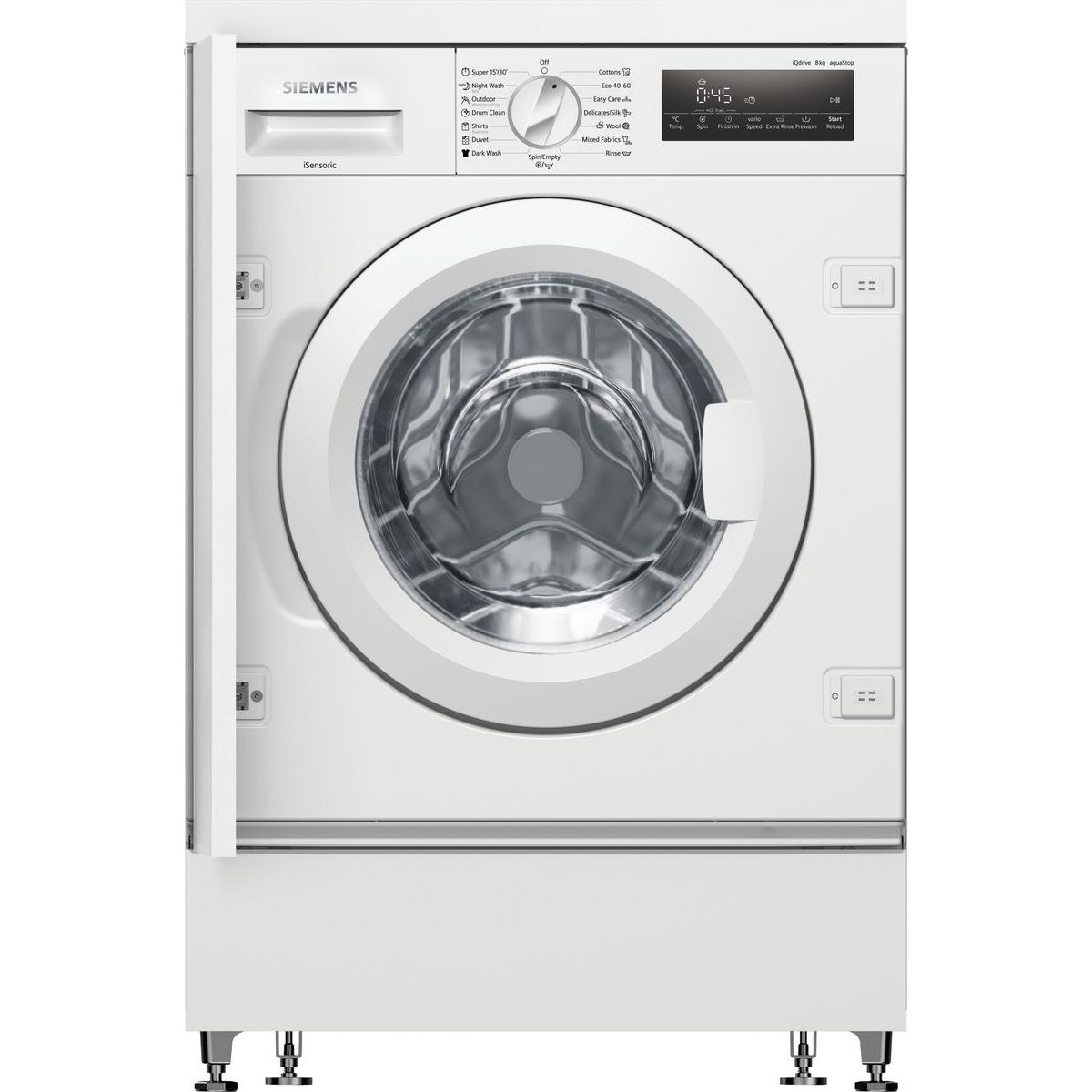 Edestä täytettävä pesukone Siemens iQ700 WI14W542EU, 1400rpm, 8kg, integroitava
