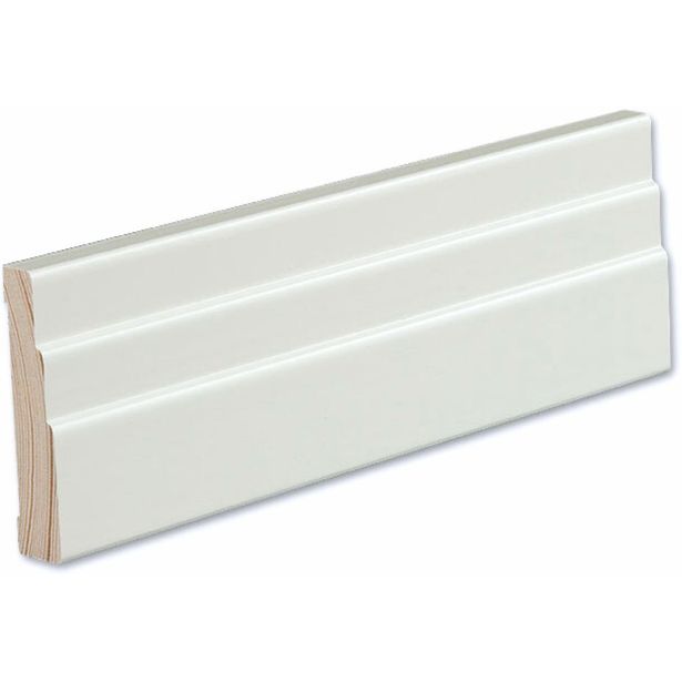 Peitelista/jalkalista Siparila Vana 15x70x3600mm, puhtaanvalkoinen