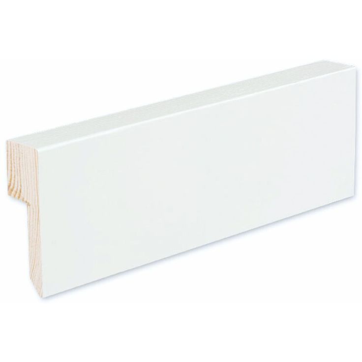 Jalkalista Siparila Kiille 20x70x3600mm, johtouralla puhtaanvalkoinen