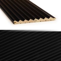 Sisustuspaneeli Siparila Vire, 15x90x2700mm, sormijatkettu mänty, maalattu, musta