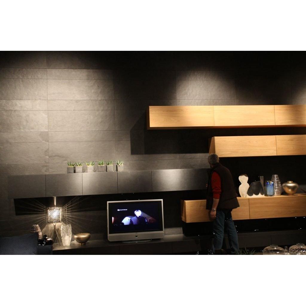 Sisustuslevy Slate Lite, 1200x2400 mm, Musta sileä