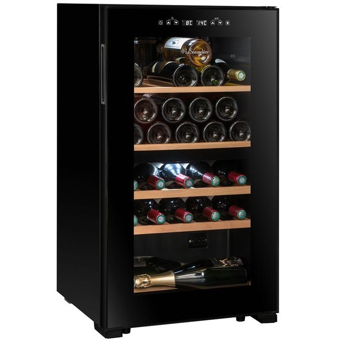 Viinikaappi la Sommeliere SLS32DZB, 48cm, 2 lämpötila-aluetta, vapaasti seisova, musta