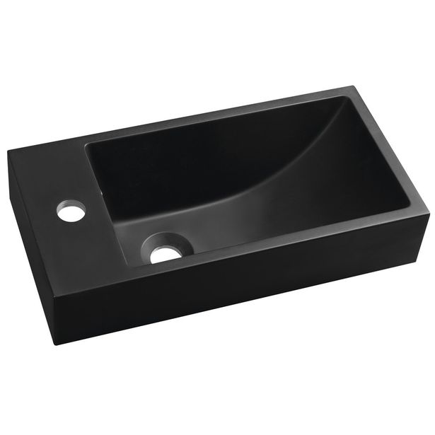 Pesuallas Interia Ariana, 50x25 cm, vasen, mattamusta