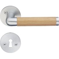 Väliovenpainike Beslagsboden Design B863KMN, avainkilvellä, harjattu kromi/tammi