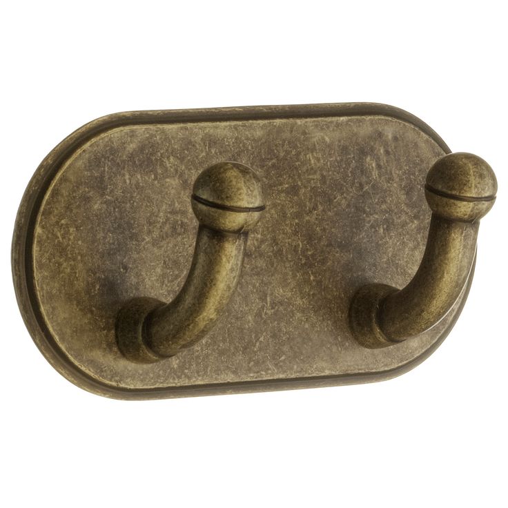 Kaksoiskoukku Beslagsboden 1121, tarrakiinnitys, antiikkimessinki