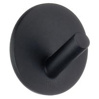 Koukku mini Beslagsboden BB1080, tarrakiinnitteinen, musta