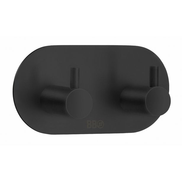 Kaksoiskoukku Beslagsboden Design BB1102, mattamusta rst