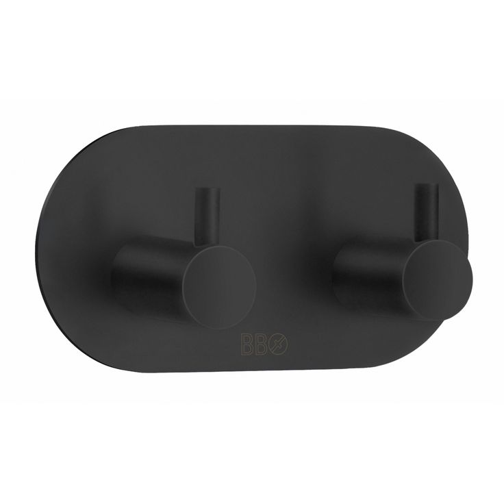 Kaksoiskoukku Beslagsboden Design BB1102, mattamusta rst