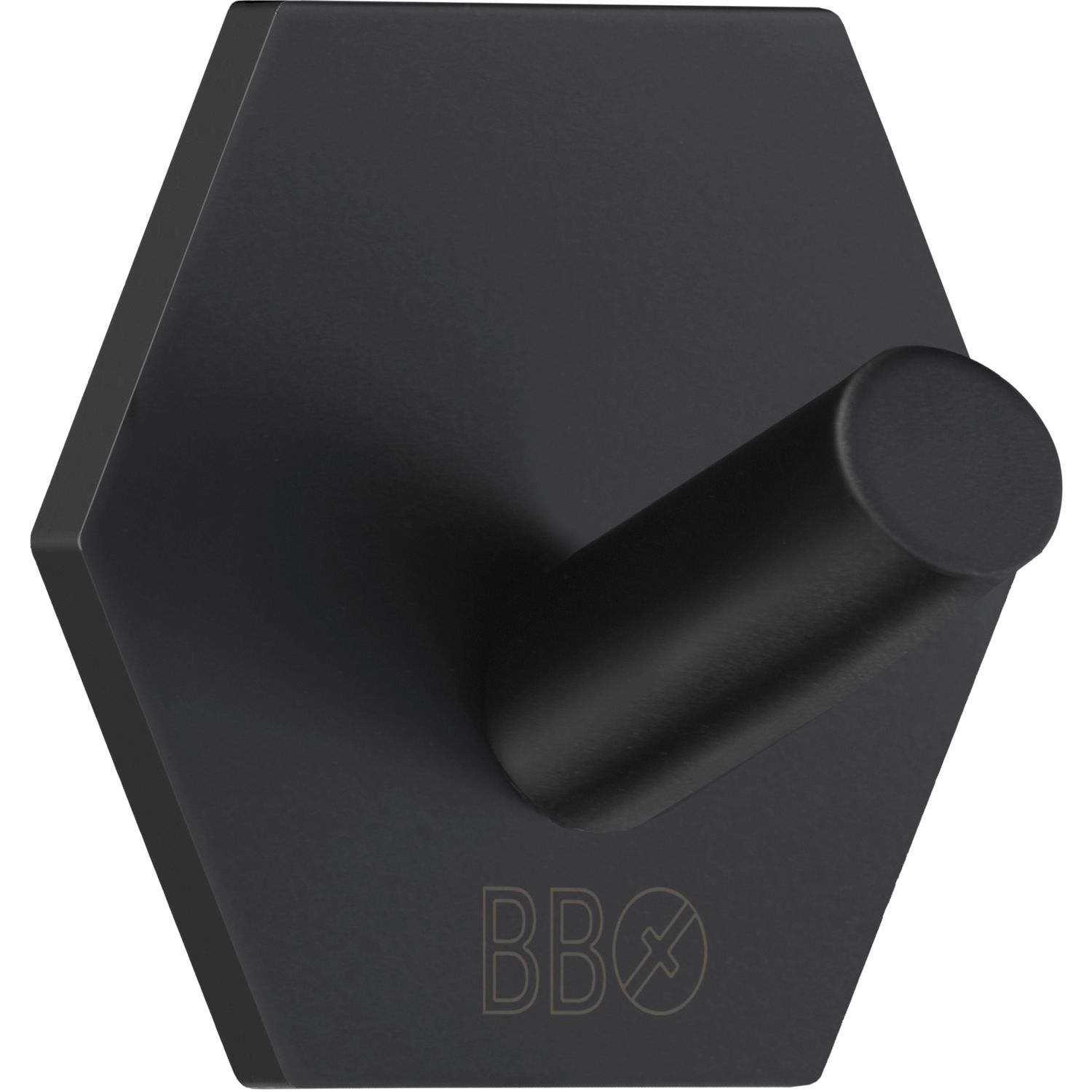 Koukku Beslagsboden BB1160, tarrakiinnitteinen, mattamusta