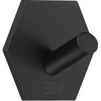 Koukku Beslagsboden BB1160, tarrakiinnitteinen, mattamusta