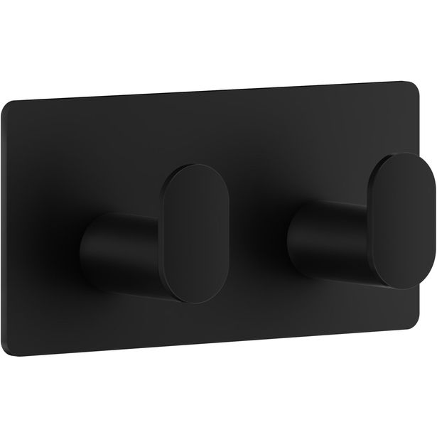 Kaksoiskoukku Beslagsboden Design BB456, mattamusta rst