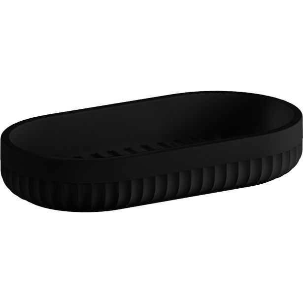 Saippuakuppi/saippua-astia Beslagsboden BB565, mattamusta