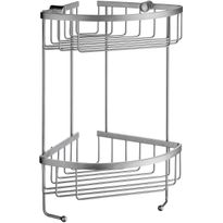 Kaksoiskulmakori Smedbo Sideline DS2031, 195x195mm/342mm, mattaharjattu kromi