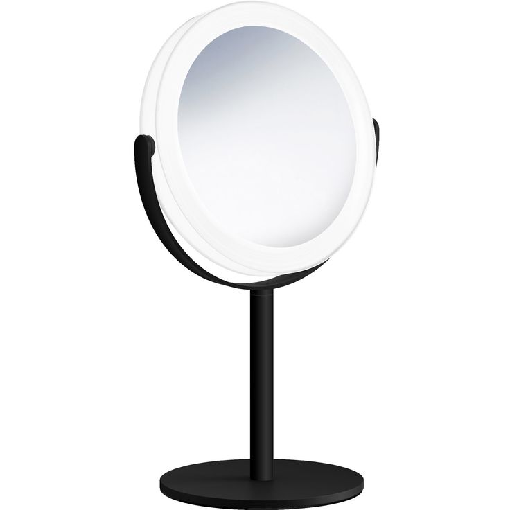Meikkipeili LED-valoilla Smedbo Outline FB447LED, vapaasti seisova, X1/X7, mattamusta