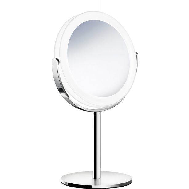 Meikkipeili LED-valolla Smedbo Outline FK447, vapaasti seisova, X1/X7, kiillotettu kromi