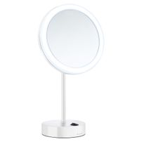 Meikkipeili Smedbo Outline Dual light FK484EWP, pyöreä, paristokäyttöisellä valolla, valkoinen