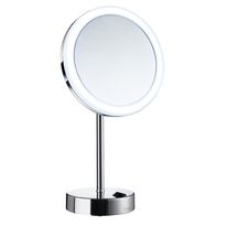 Meikkipeili Smedbo Outline Dual light FK484E, Ø200mm, paristokäyttöisellä valolla, kromi