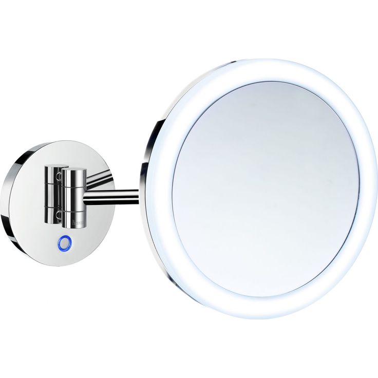 Meikkipeili Smedbo Outline Dual Light FK485EP, Ø200mm, paristokäyttöisellä valolla ja hipaisukytkimellä, kromi