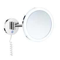 Meikkipeili Smedbo Outline Dual light, Ø200mm, valolla, 7-kertainen suurennus, kromi