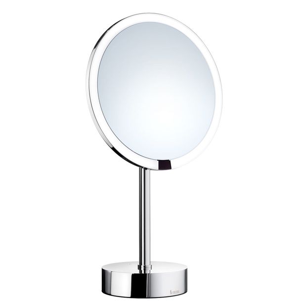 Meikkipeili Smedbo Outline Sensor FK488EP,  Ø215mm, akkukäyttöisellä valolla, 7-kertainen suurennos