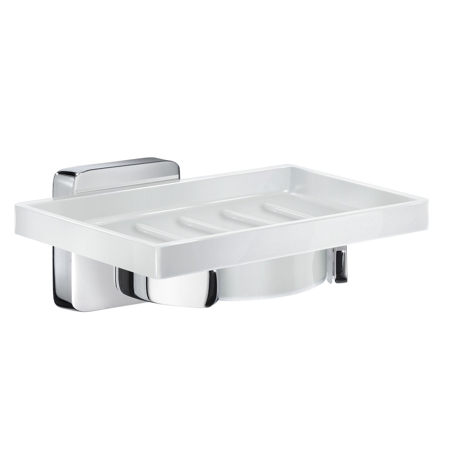 Saippuakuppiteline Smedbo Ice OK342P, posliinikupilla