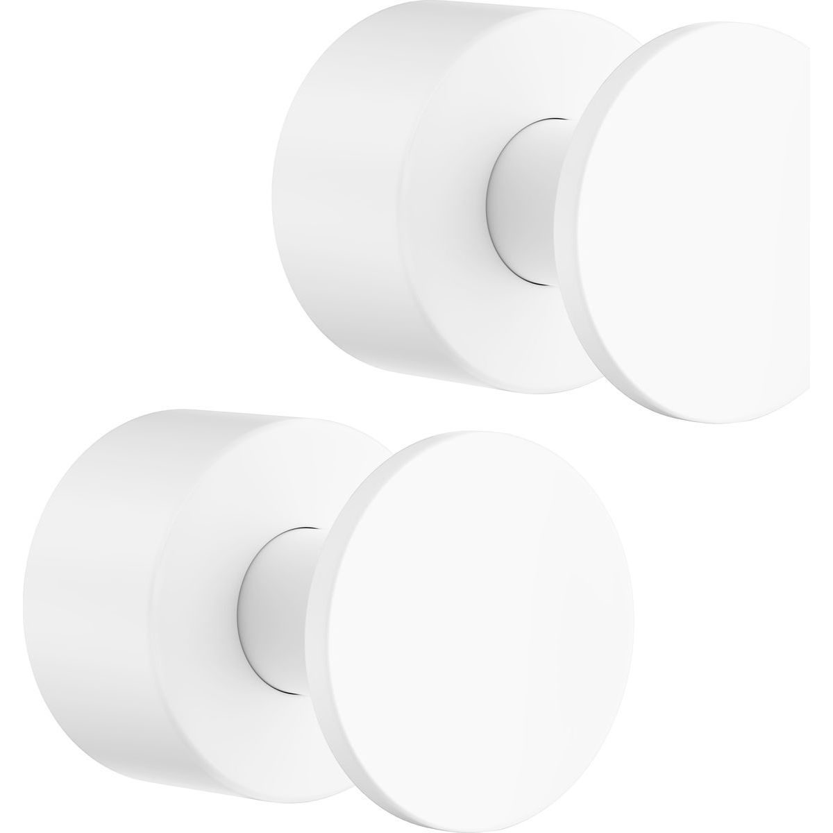 Nuppikoukkupari Smedbo House RX3455, valkoinen