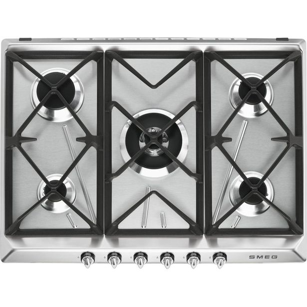 Kaasuliesitaso Smeg SR975XGH 68.5cm teräs