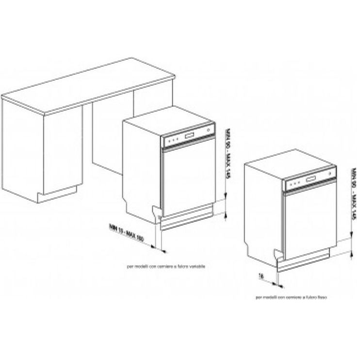 Sokkelilevy Smeg KITPL60N astianpesukoneeseen musta