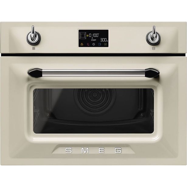 Yhdistelmämikroaaltouuni Smeg SO4902M1P 60cm beige
