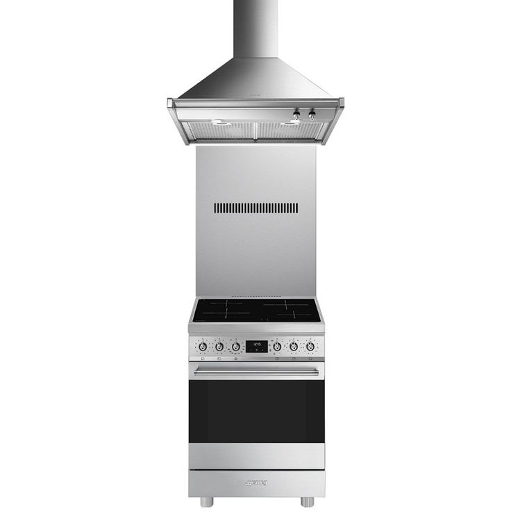 Keittiöpaketti Smeg - C6IMXM2 induktioliesi, roiskesuoja ja liesituuletin, 60 cm, rst