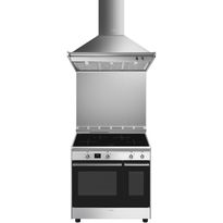 Keittiöpaketti Smeg - CX92IM induktioliesi, kaksoisuuni, roiskesuoja ja liesituuletin, 90 cm, rst