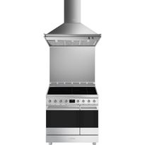 Keittiöpaketti Smeg - CG92IXT induktioliesi, kaksoisuuni, roiskesuoja ja liesituuletin, 90 cm, rst