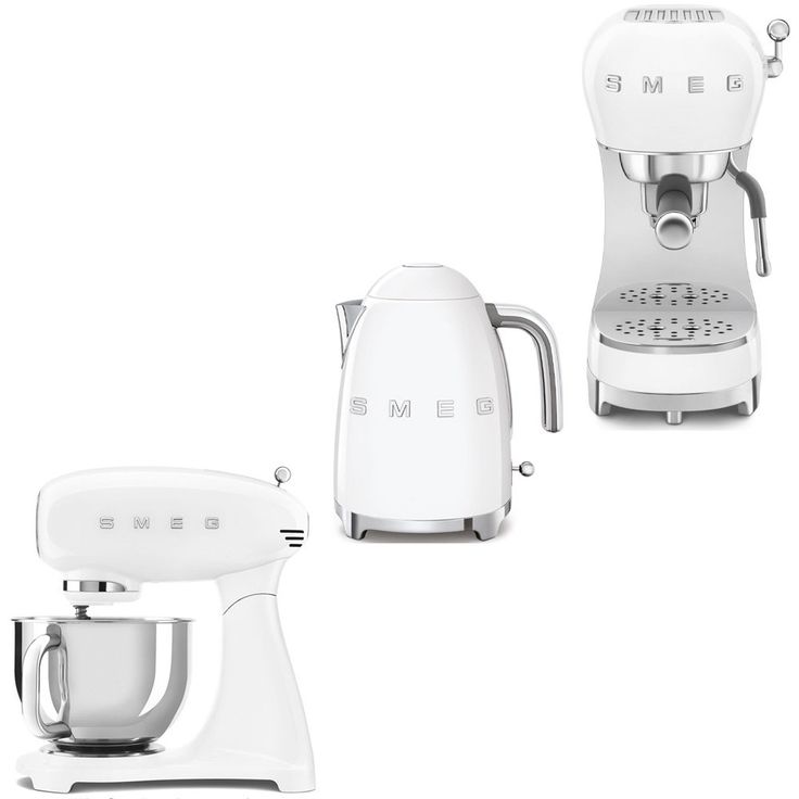 Tuotepaketti Smeg - SMF05PKEU keittiökone, KLF03PKEU vedenkeitin, ECF02PKEU espressokeitin