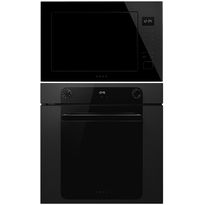 Keittiöpaketti Smeg - SF6200TB kalusteuuni ja FMI225BI mikroaaltouuni, musta