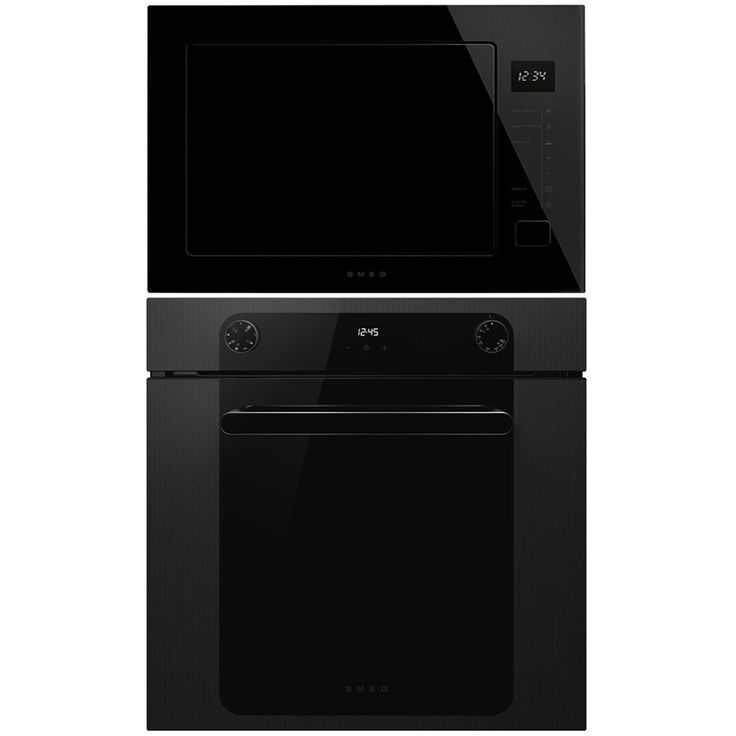 Keittiöpaketti Smeg - SF6200TB kalusteuuni ja FMI225BI mikroaaltouuni, musta