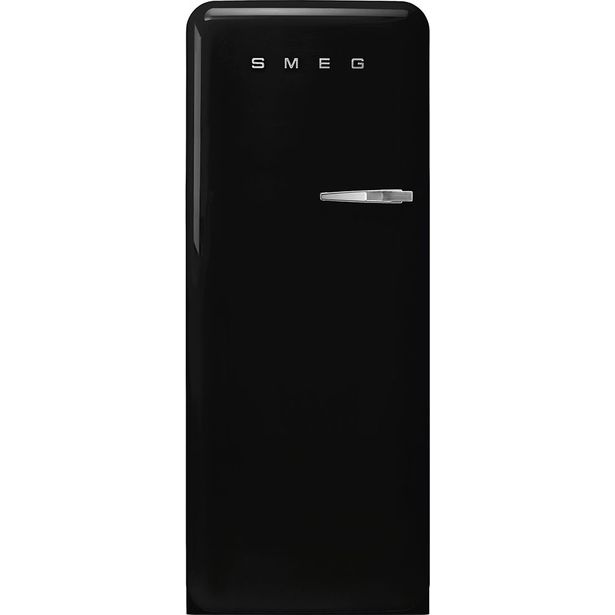 Jääkaappi pakastelokerolla Smeg Retro FAB28LBL5, 60.1cm, musta, vasen