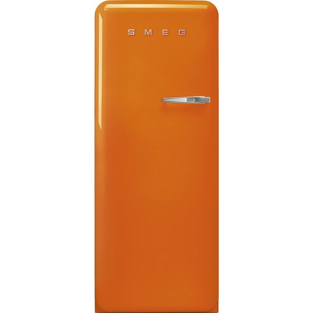 Jääkaappi pakastelokerolla Smeg Retro FAB28LOR5, 60.1cm, oranssi, vasen