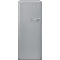 Jääkaappi pakastelokerolla Smeg Retro FAB28LSV5, 60.1cm, hopea, vasen