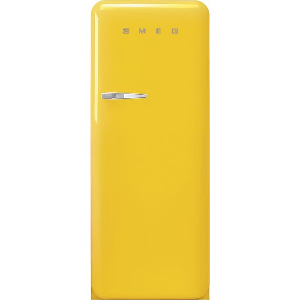 Jääkaappi pakastelokerolla Smeg Retro FAB28RYW5, 60.1cm, keltainen, oikea