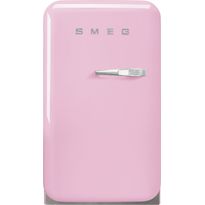 Jääkaappi Smeg Retro FAB5LPK5, 40.4cm, pinkki, vasen
