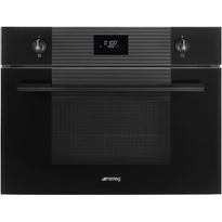 Yhdistelmämikroaaltouuni Smeg Linea SF4101MCNO, 60cm, musta