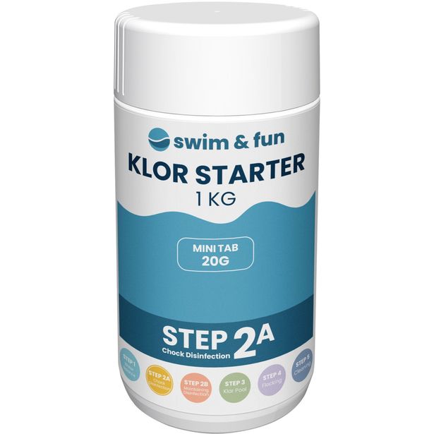 Pikakloori Swim & Fun Klor Starter 1 kg, minitabletit