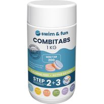 Aktiivihappi Swim &amp; Fun CombiTabs 1 kg, sopii paljuille