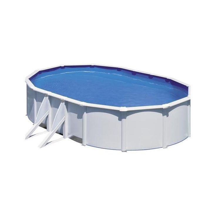 Uima-allas Gre by Swim & Fun, ovaalinmuotoinen, 500x300x120cm, valkoinen, ulkopuoliset tuet