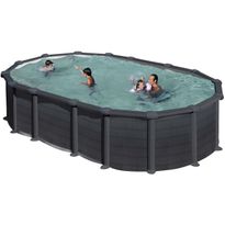 Uima-allas Gre by Swim &amp; Fun, ovaalinmuotoinen, 610x375x132cm, grafiitinmusta