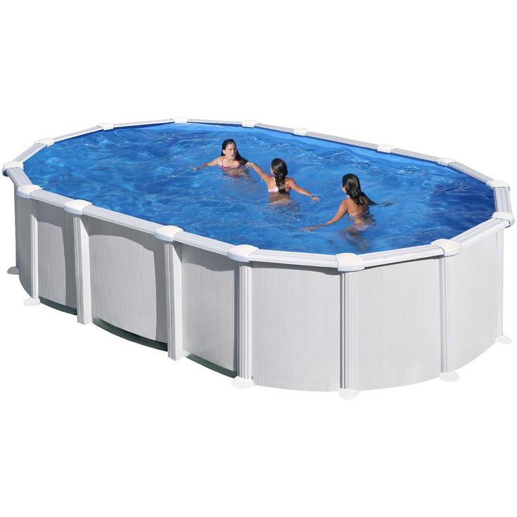 Uima-allas Gre by Swim & Fun, ovaalinmuotoinen, 610x375x132cm, valkoinen