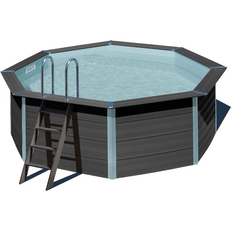 Uima-allas Gre by Swim & Fun, komposiittia, pyöreä, Ø410x124cm, grafiitinmusta