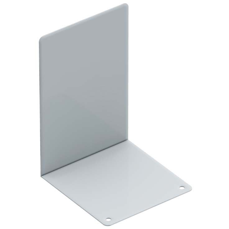 Kirjatuki levymalli 100 x 150 mm, valkoinen
