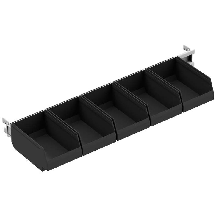 Laatikkolista + ottolaatikot 5 kpl 600 mm